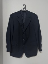 Vintage BURBERRYS Blazer Jacket for SIR ANTHONY Wien Navy Blue Wool Size L