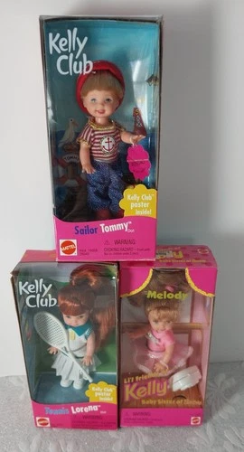 Vintage Mattel Li'l Friends of Kelly/Kelly Club Dolls Melody, Lorena, Tommy NRFB