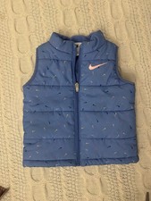 24 Month NIKE Baby Girl puffer vest Full Zip Allover Logo Multi-Color