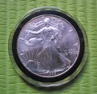1999 American Silver Eagle 1 Troy Oz .999 Fine Silver Liberty in Capsule