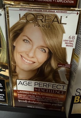 2 Boxes L'Oreal Paris Age Perfect Excellence Hair 6B Light Soft Neutral Brown