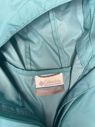 Columbia Jacket Youth XS Blue Switchback II Waterproof Hooded Full Zip Outdoors - Picture 2 of 5