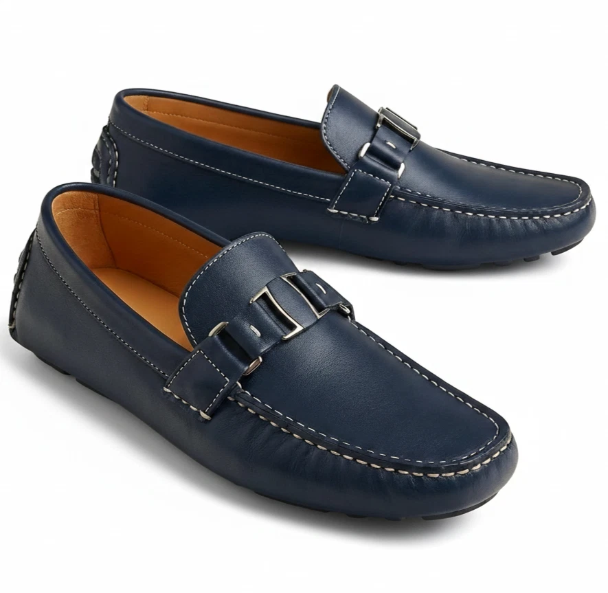 Mens Driving Shoes Casual Slip On Loafers Faux Leather Buckle Loafers Shoes Size
Opens in a new wind