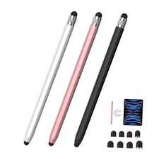 Stylus Pens for Touch Screens, 2-in-1 Magnetic Stylus Pen Black/White/Rose Gold
