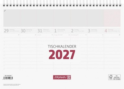 BRUNNEN Tischkalender A4 FSC 1S/1W