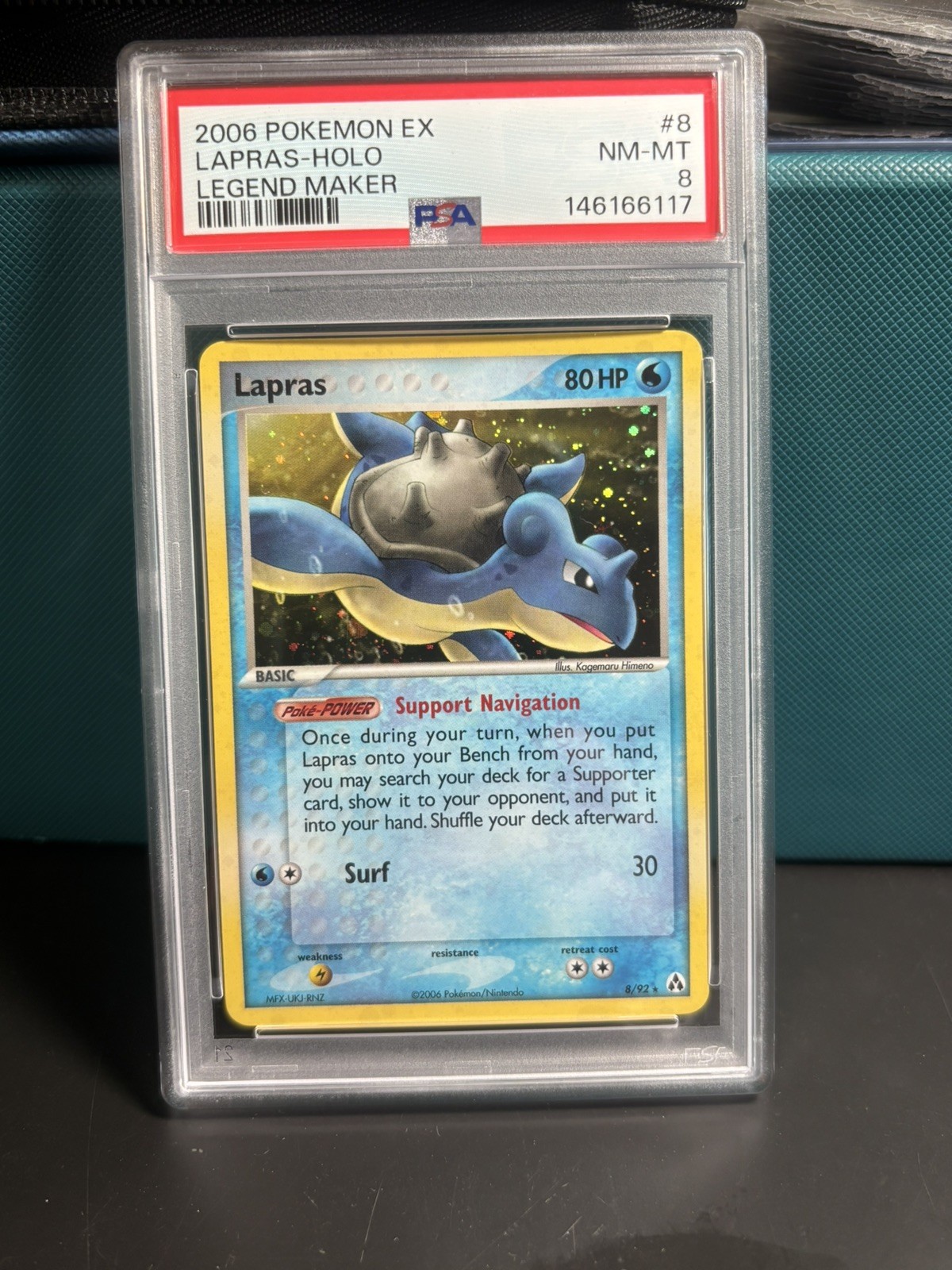 PSA 8 2006 POKEMON EX LEGEND MAKER LAPRAS #8/92 RARE HOLO FOIL