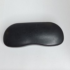Ray Ban Sunglasses Eye Glasses Hard Case Only Clam Shell Black Leather