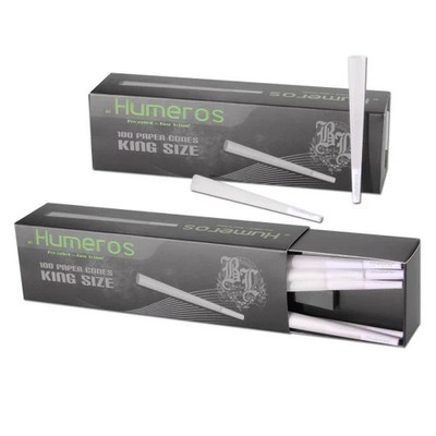 100x Black Leaf Humeros Papers vorgerollte konische Hülsen Cones  King Size Tips