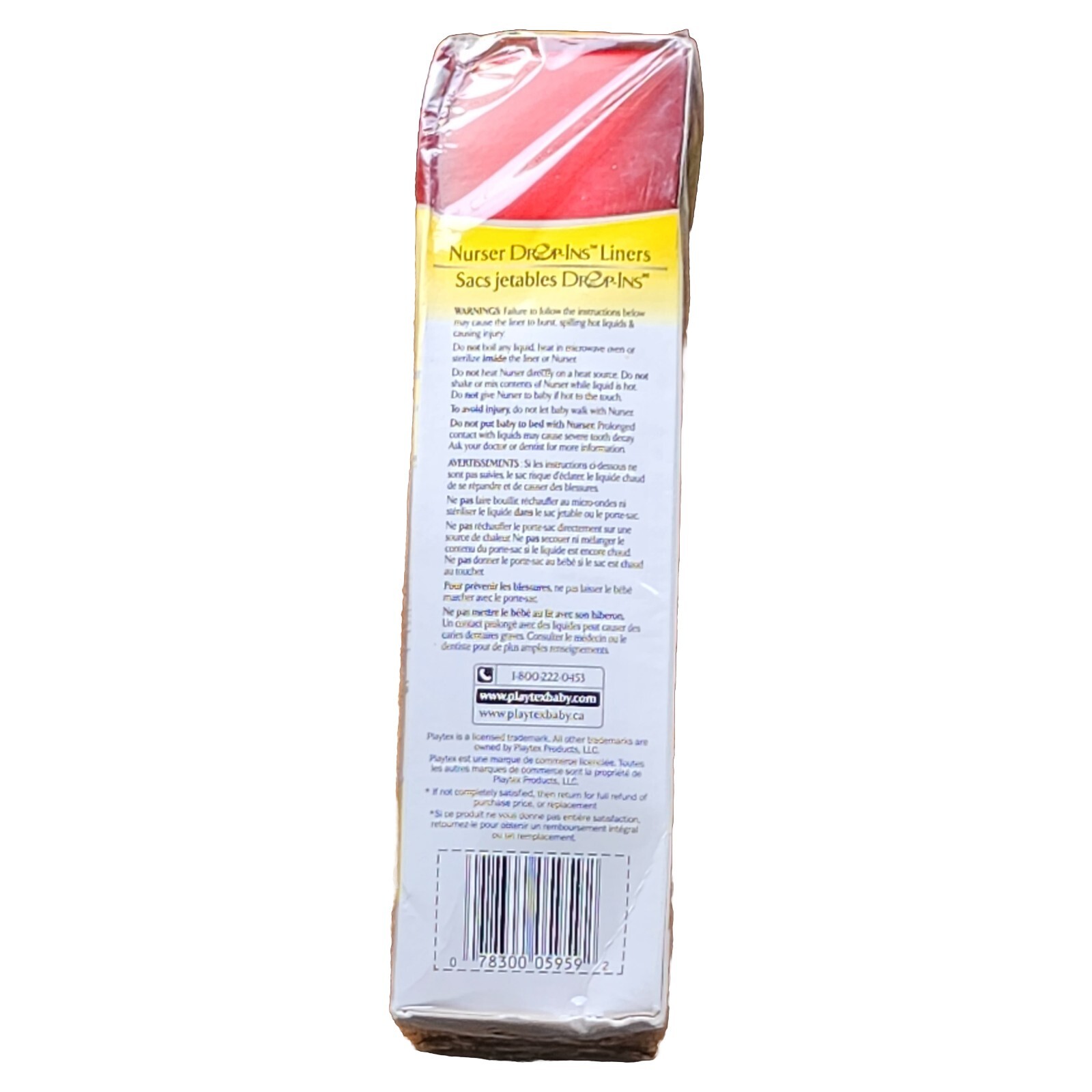 Playtex Drop-ins Nurser Bottles Liners - 8 oz 40 Count NEW in Sealed Box