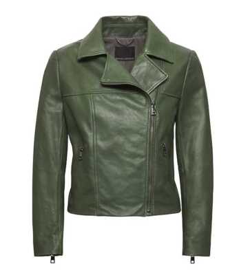 NEW WOMENS XXL BANANA REPUBLIC MODERN LEATHER MOTO JACKET