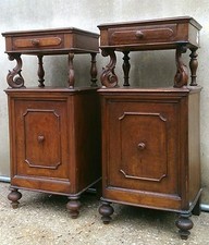 ECCEZIONALE COPPIA DI COMODINI DELL'800 STILE IMPERO