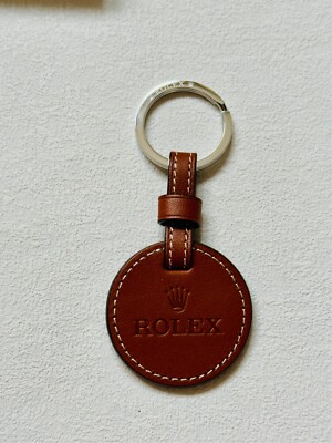 Rolex VIP Gift Signature Leather Brown Keyring/Keychain - New in