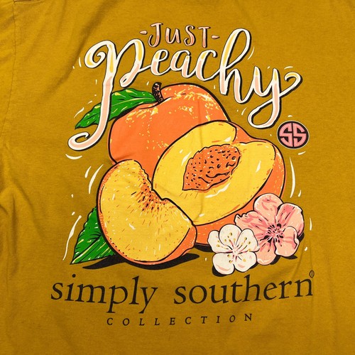 Camiseta Simply Southern Collection Just Peachy para mujer camiseta grande manga larga - Imagen 10 de 10