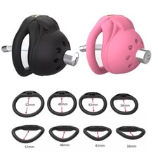 NEW Super Small Cage Male Chastity Device Mini Lock 2 TypeRing Urethral Catheler