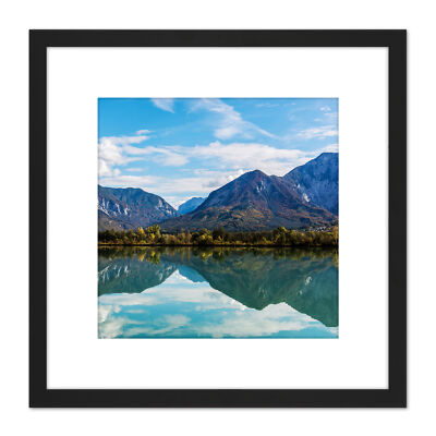 Jaritz Ferlach Stausee Drau Österreich Landschaft Foto Quadrat Rahmenkunst 8X8 Zoll