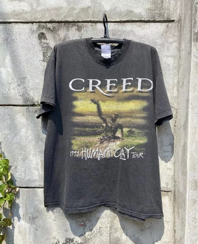Creed 1999 Band Human Clay Tour Black Short Sleeve Unisex Tshirt S