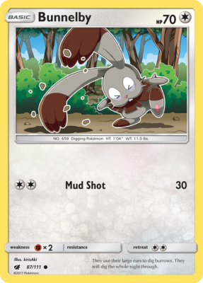 Bunnelby 87/111 Common | Crimson Invasion | Pokémon Card | eBay