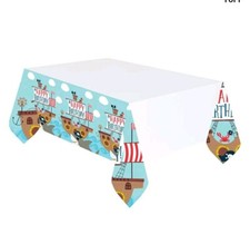 Pirate Ahoy Tablecover 54" X 96" Plastic Birthday Party Kids Nautical Amscan New