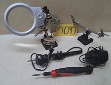 Third Hand Soldering Iron Stand Holder w/Magnifier, Craftsman-Weller Solder Guns