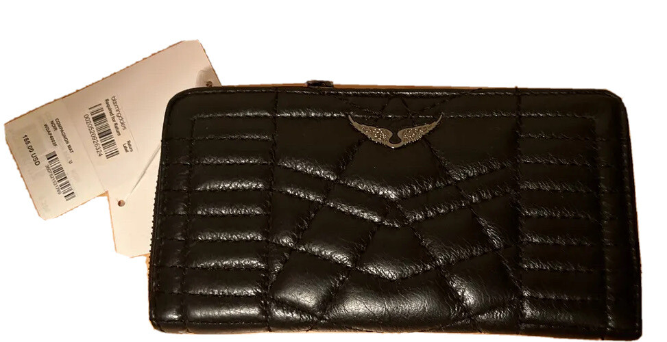Zadig & Voltaire Women Wallet Compagnon Noir Black | NEW with Tags