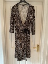 Fenn Wright Manson Wrap-Style Jersey Dress - Size 16 - Dark Brown Design - NWOT