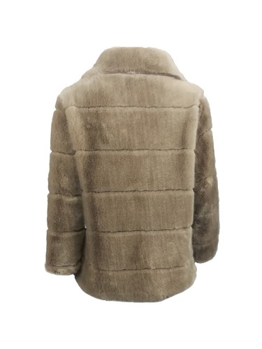 Giacca Cappotto Aperto Donna Moda Acrilico Spessa Pelliccia Finta Morbido Caldo - Foto 9 di 9