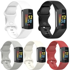 For Fitbit Charge 5 6 Sport Silicone Watch Band Strap Replacement Wristband