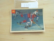 VINTAGE HOCKEY CARD PARKHURST 1954 MONTREAL CANADIENS FLOYD CURRY NO521