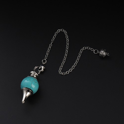 10pcs Mixed Natural Stone Ball Pendulum Pendants Prism Magic Wand Reiki Healing - Picture 8 of 12