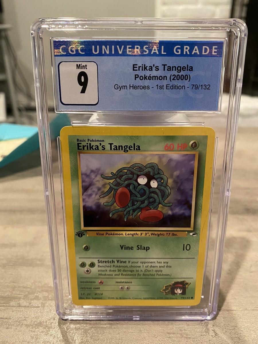 Erikas Tangela 1st Edition Gym Heroes Mint 9 CGC Pokemon #79 200