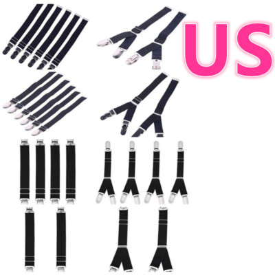 Adult Adjustable Elastic Y/I Style Leg Garter Straps Suspender Stockings Clip