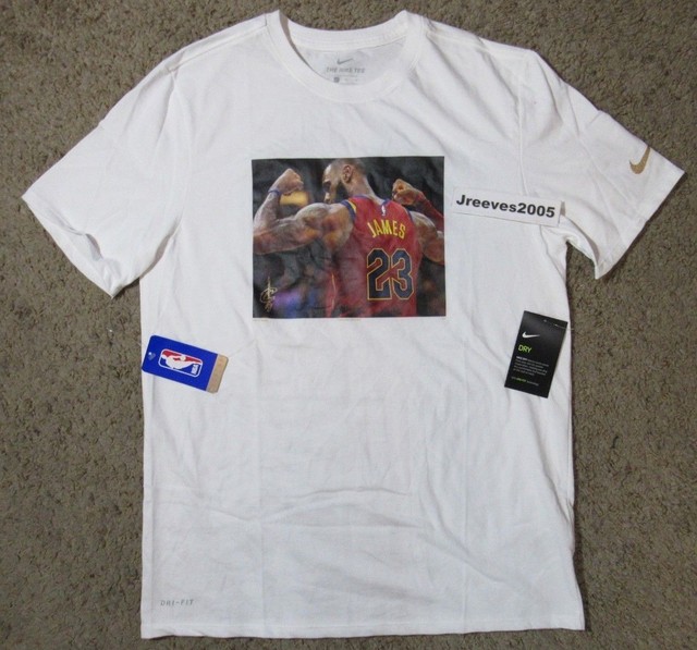 NWT Nike Cleveland Cavaliers LEBRON JAMES MVP Shirt Sz L 100% Auth AV5422 100 | eBay