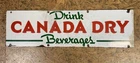 VINTAGE PORCELAIN DRINK CANADA DRY BEVERAGES SIGN DATED 4 - 41