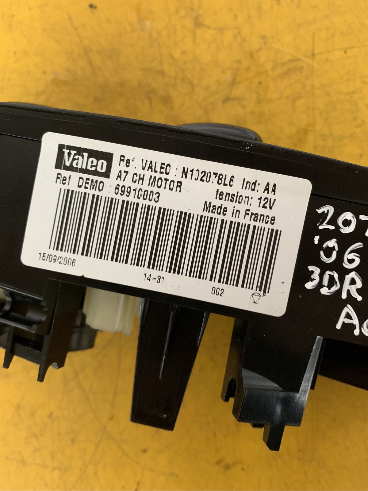 Peugeot 207 Valeo Heater Climate Control Panel & A/C Air Conditioning