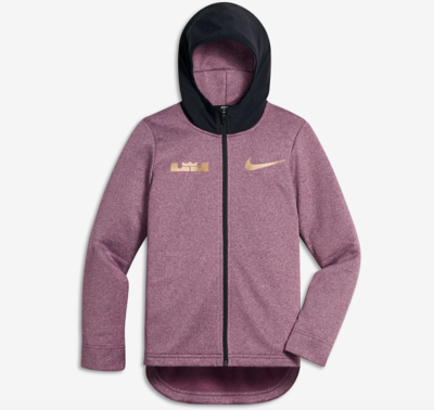 Nike Lebron James Therma Full-Zip Boys Youth Basketball Hoodie S