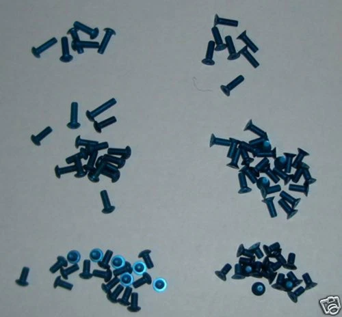 WHIP Racing Blue Aluminum Screw Sets - Assorted Tamiya M05/TT01/TRF/F104/TA05