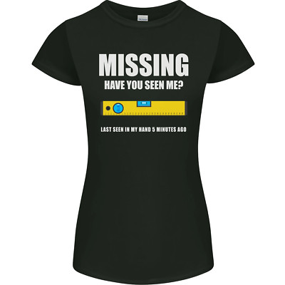 Missing Spirit Level Builder Bricklayer Womens Petite Cut T-Shirt