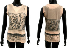   CHRISTIAN DIOR BY JOHN GALLIANO, Trompe tank top, size: USA 10, SO UNIQUE 