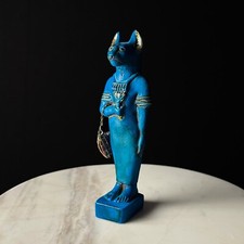 Porcelain statue for Bastet cat, Ancient Egyptian Goddess Bastet statue.