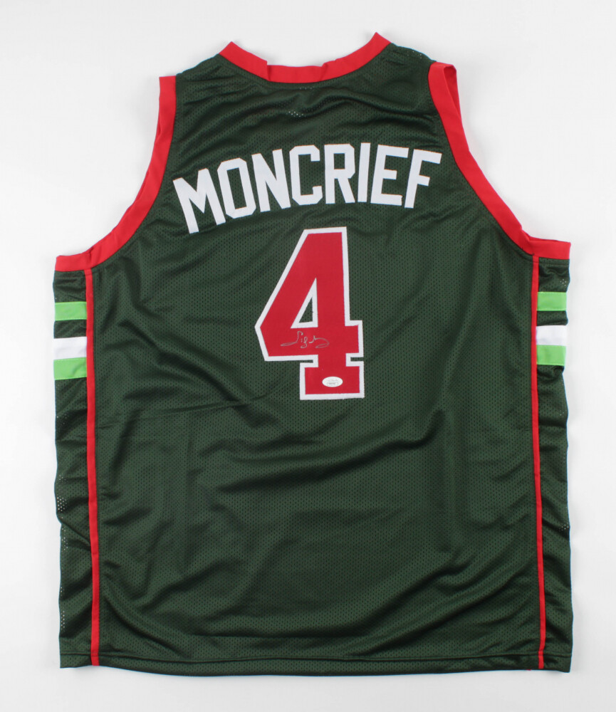 Sidney Moncrief Autographed Signed Milwaukee Bucks Jersey (JSA COA)5xAll Star Shooting guard 