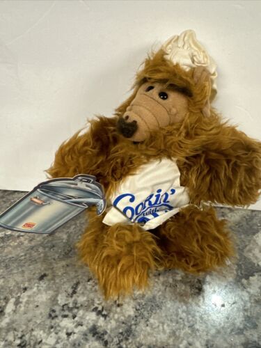 Cookin' Chef 1988 con marioneta de mano de felpa ALF Burger King con etiqueta