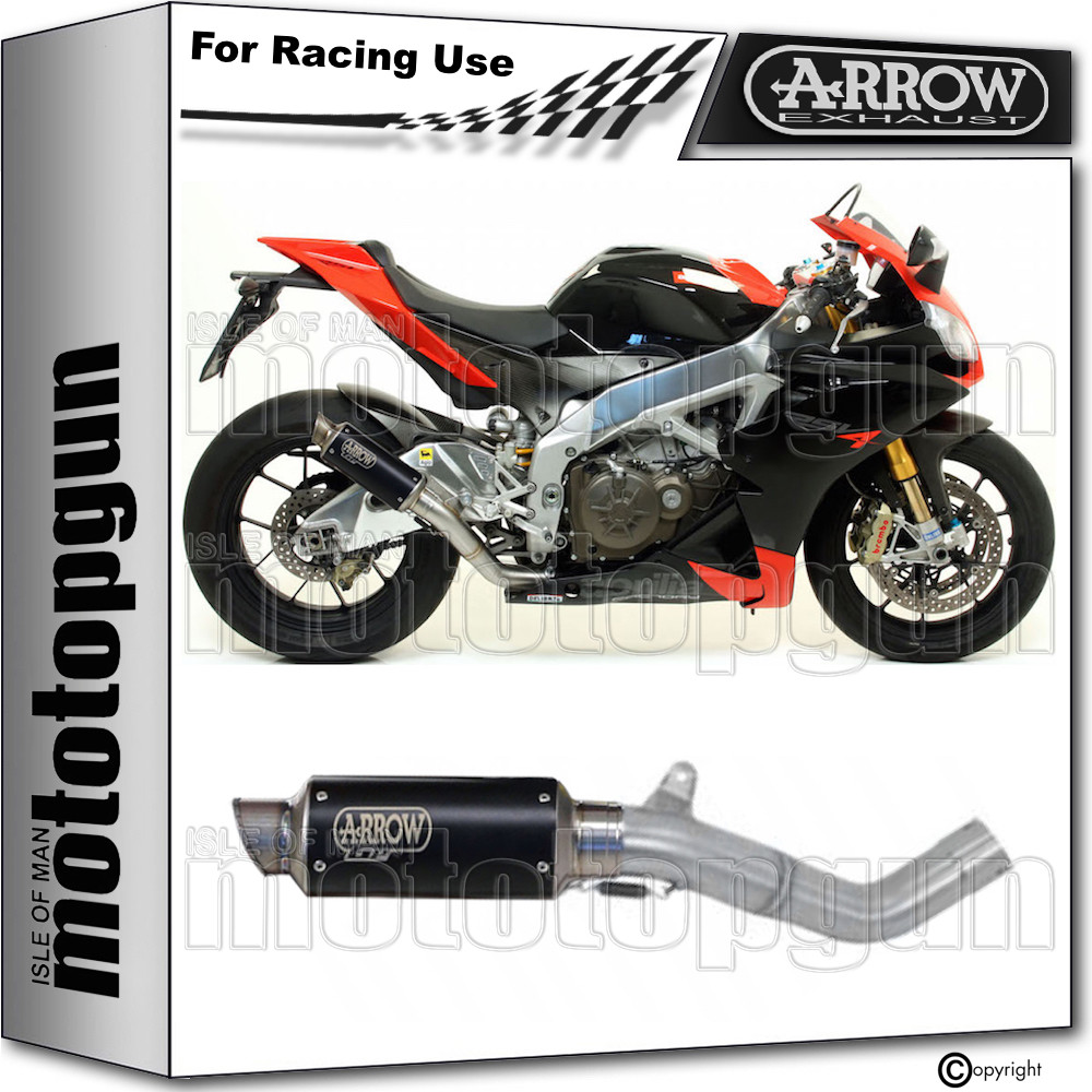 Silencieux Arrow GP2 inox noir Aprilia RSV4 Factory 2010 pour la piste