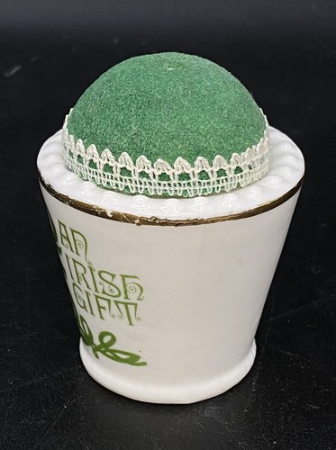 Un regalo irlandese cuscino spilla vintage con base in ceramica piano verde - Foto 5 di 7