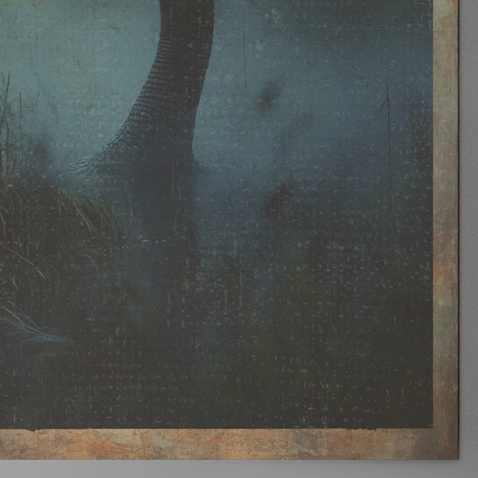 Vintage LOCH NESS MONSTER Wall Art, Nessie Nautical Decor, Cryptid Ocean Poster - Image 3 of 4