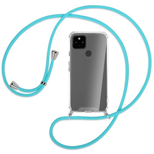 Coque Avec Cordon Pour Google Pixel 6 (6.4'') - Silicone Transparent Noir - Marque Mtb More Energy
