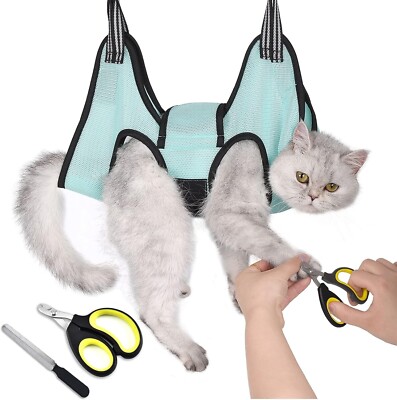 Cat Grooming Hammock Harness, Cat Holder for Grooming with Cat
