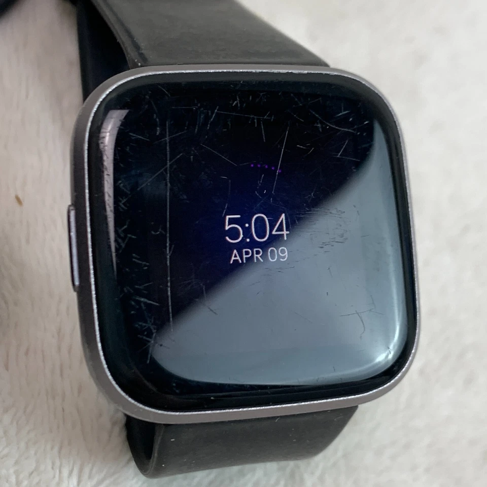 Fitbit Versa 2 Activity Tracker Smart Watch Black w/ Charger - Image 4 of 4