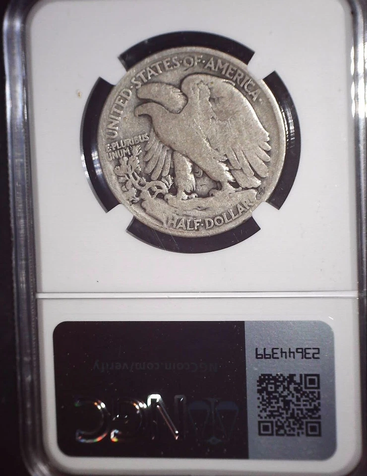 1921 Walking Liberty Fifty Cent, NGC VG8. Key Date, Issue  Free - Image 2 of 2