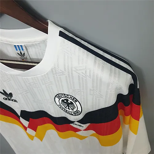 Rudi Voller #9 Iconic Germany 1990 Vintage World Cup Soccer Jersey - Picture 8 of 9