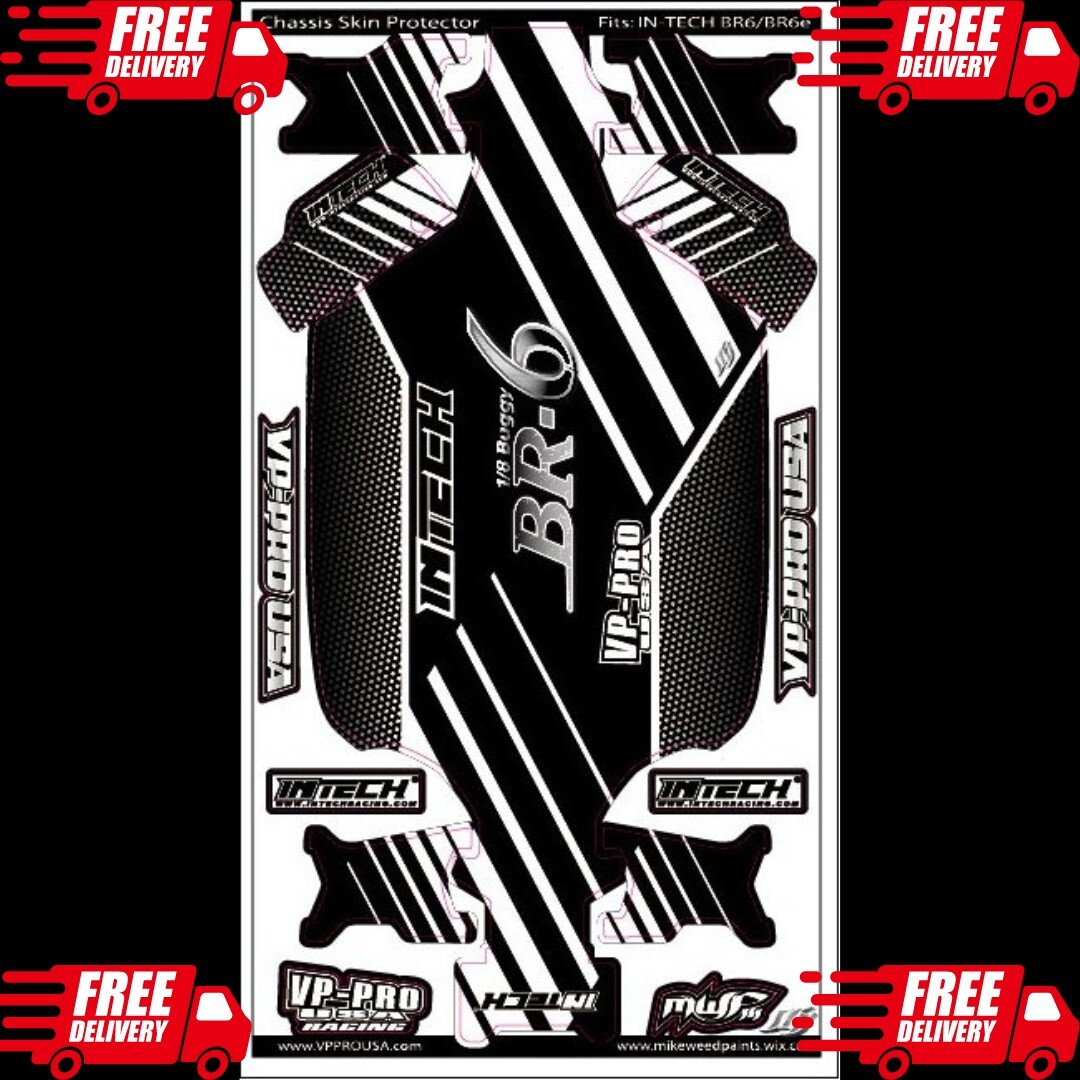 NEW! INTECH BR-6 BR-6E 1/8 RC Car Buggy Chassis Arm Guard Skin
